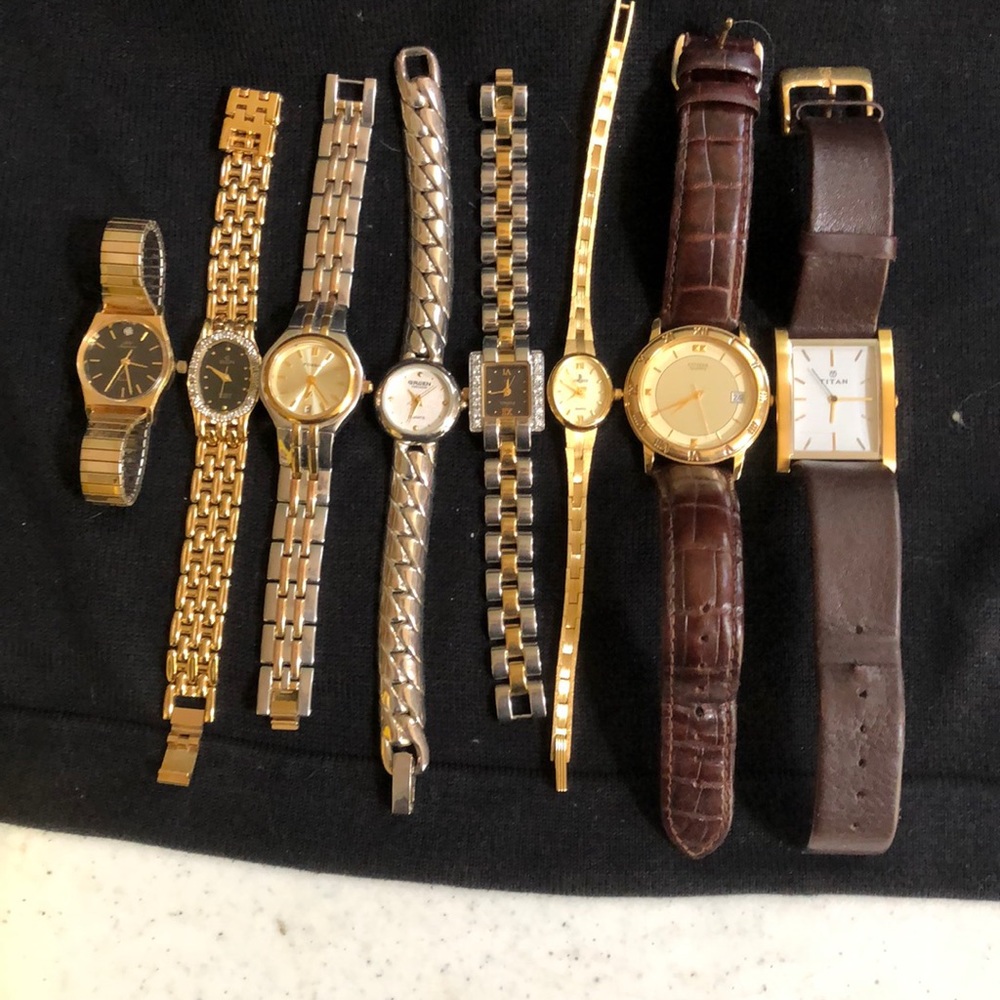 A bunch of watches.  NOT FOR SALE. DUPLICATE LIST